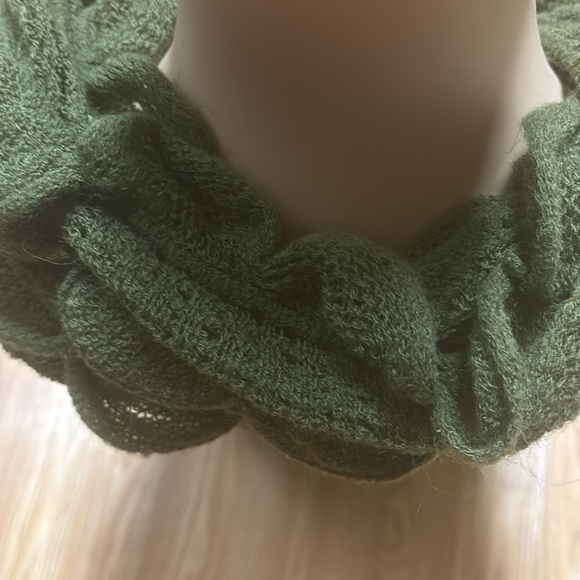 Emporio  Enzo Deep Olive Green Infinity Scarf. - Picture 4 of 9